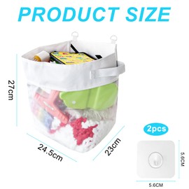 Comzantor Bath Toy Storage and Sorting, Mesh Bath Toy, Bath Organiser, Toy Mesh Bag, Bathroom Hanging Organiser, Storage Bag, Bath Toy Net (White)