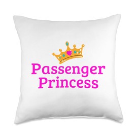 Passenger Princess Tiara Girlfriend Wife Princess Treatment Throw Pillow