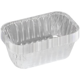 BLUESKY Loaf Aluminum Pans-(Pack of 10) -Perfect for Baking, Roasting, & Freezing, 1 lb, Silver
