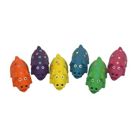 Multipet International 20315 4" Polka Dot Pig Dog Toy - Quantity 3