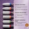 30Pcs Nail Drill Bits Set Ceramic Diamond Bits for Safety