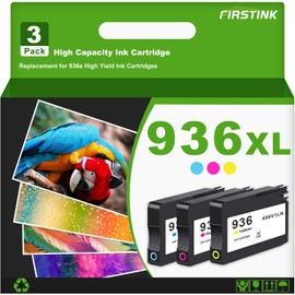 FIRSTINK 936 Ink Cartridges High Yield Remanufacture Replacement for Officejet Pro 9110b 9125e 9135e 9128e 9130b Wide Format 9730e Officejet 9122e Printer (CMY)