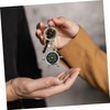 WHAMVOX 3Pcs Rudder Shape Keychain Compass Outdoor Survival Map Compass
