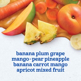 Gerber Stage 2 Baby Food, Tropical Adventure Puree Tubs, No Added Colors or Flavors, Baby Puree, Variety 32-Pack