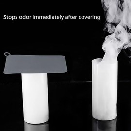 6 x 6 Inch Silicone Tub Stopper Floor Drain Cover, 2 Pieces Sewer Anti-Odor Mat Deodorizing Drain Plugs for Kitchen,Bathroom and Laundry (Grey)