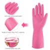 Rubber cleaning gloves yellow 6 Pairs for Household,Reuseable dishwashing gloves