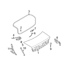 11.89 Inch 2Pcs Liftgate Trunk Struts Lift Supports Compatible with Kia Optima 2001-2005 4 Door Sedan 81771-3C000 81771-3C010 Shock Gas Spring Prop Rod Cylinder Rear Back Tailgate Hatch