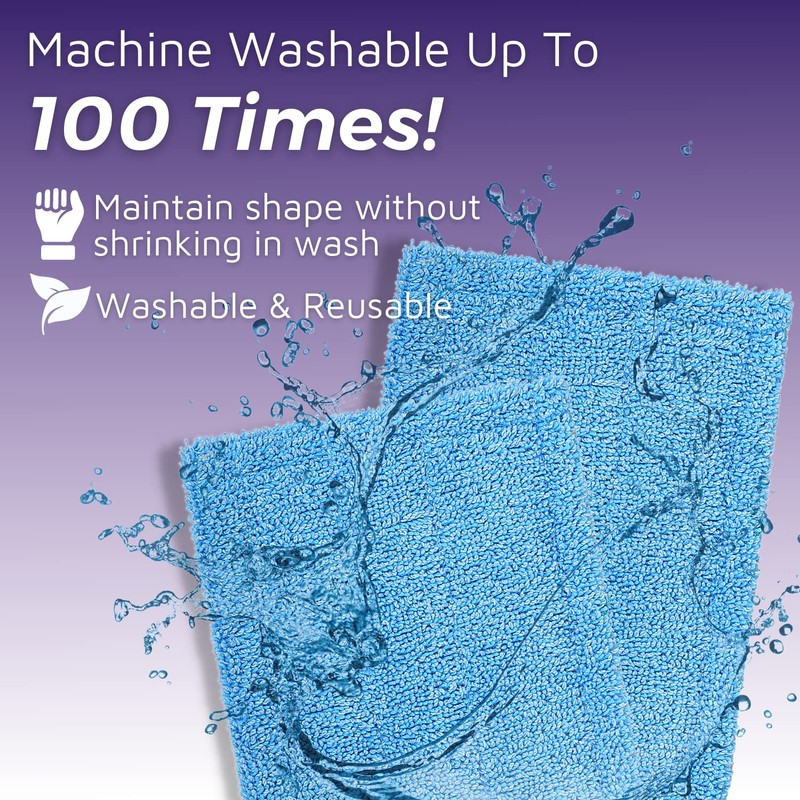 Upgraded Reusable Mop Refill Pads for Flash Powermop, Thicker Absorbing