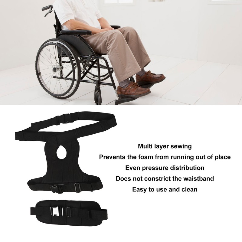 Wheelchair Thigh Restraint Belt Fixation Safety Waist Restraint Wheelchair Seatbelt