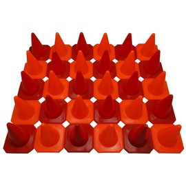 Bluedot Trading 4” RC Racing Sports Marker Cones for Kids Games Indoor or Outdoor Sports, Theme Party, Agility Training, and More, Orange & Red – Set of 30