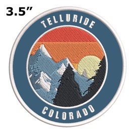 Telluride, Colorado Ski Restort Mountain Embroidered Premium Patch DIY Iron-on or Sew-on Decorative Badge Emblem Vacation Souvenir Travel Gear Clothes Appliques