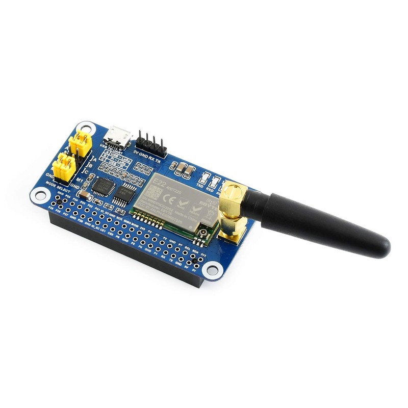 Waveshare SX1262/SX1268 LoRa HAT For Raspberry Pi, UART Interface, Comes
