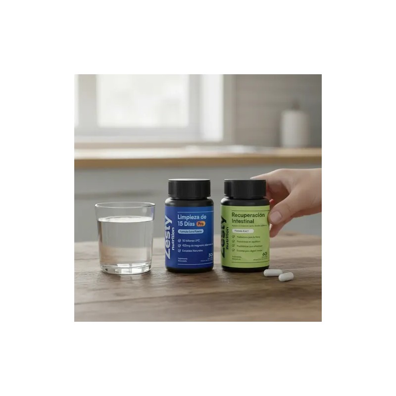 Zesty Nutrition Limpieza Días Pro Recuperación Intestinal Paquete Frascos Fórmula