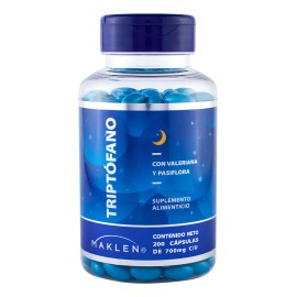 Triptófano + Valeriana Y Pasiflora | 200 Cápsulas | Maklen
