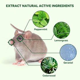 Mouse Repellent for Indoor and Outdoor, 24 Pack Peppermint Mice Repellent Effective Against Mouse Rats and Other Pests, Rat Repellent for House, Garden Camper, Yard, Car, Carage and RV