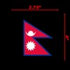 Flag of Nepal Sticker Decal Notebook Car Laptop 5.5"x4" (Color)