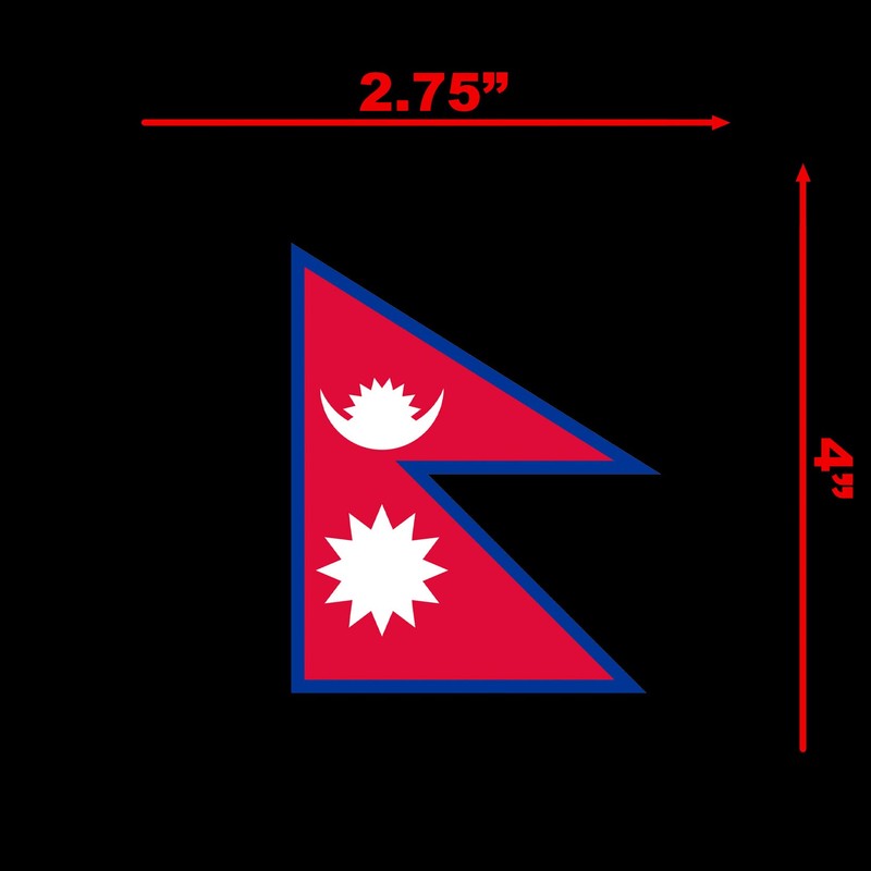 Flag of Nepal Sticker Decal Notebook Car Laptop 5.5"x4" (Color)