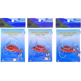 Sanhu Rig Rock Cod 2 Drops 3/0 4/0 5/0-12 Packs