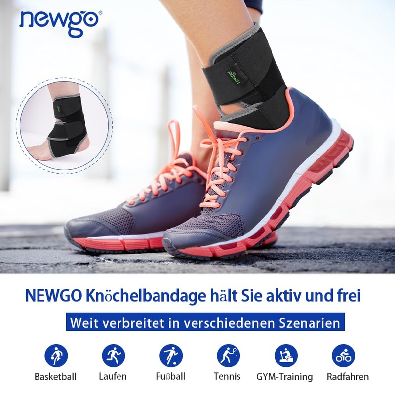 NEWGO Ankle Brace Ankle Brace Adjustable Foot Bandage Ankle Support