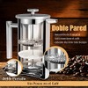 Prensa Francesa Acero Inoxidable 350ML,Filtro 3 Niveles,Doble Pared
