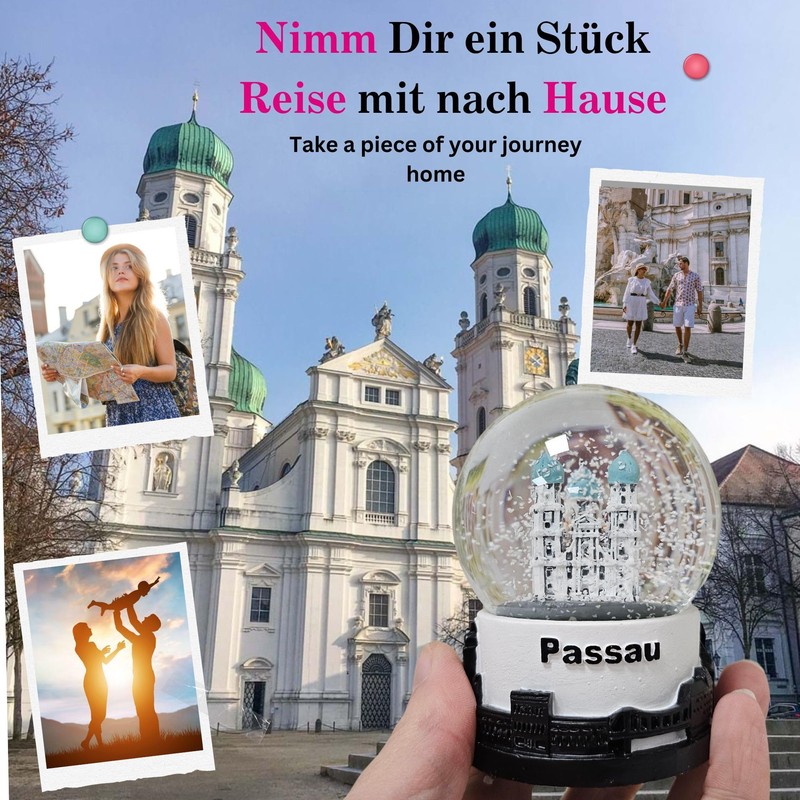 Souvenir Snow Globe Passau Cathedral | Skyline Base | Germany
