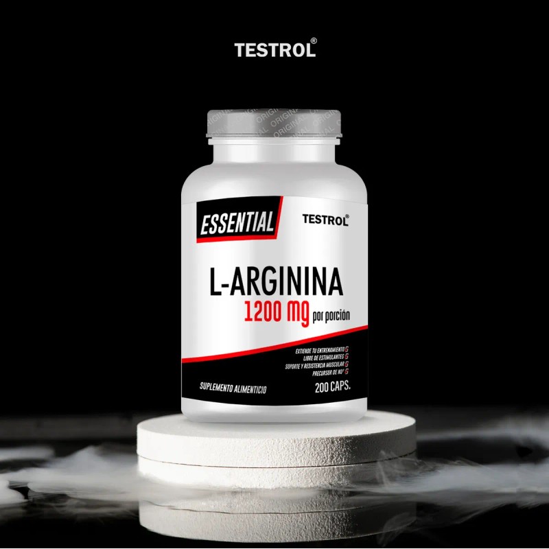 L-arginina 1200 Mg | Testrol Essential | 200 Cápsulas