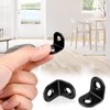 20 Pcs Black Cupboard Brackets L Shape Right Angle Brackets