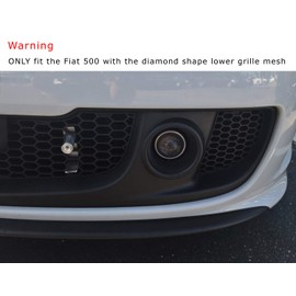 iJDMTOY No Drill Front Grille Mesh Mount License Plate Relocator Kit Compatible with 2013-2019 Fiat 500 or 500e w/Diamond Shape Lower Grille Mesh