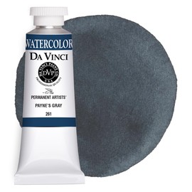 DA VINCI PAINTS Professional Artist Watercolor Paint, Payne's Gray, 37mL