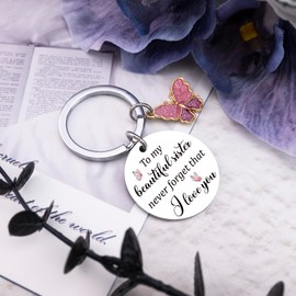 Cxulquvs Sister Mothers Day Gifts Sister Keychain Best Birthday Gift Ideas for Big Little Sister Gifts From Sisters Adult Unique Sisterhood Gift for Women Best Sisters Ever Gifts for Women