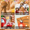 Mocsicka Gingerbread Christmas Backdrop Brown Gingerbread House Party Decorations Banner