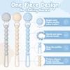 TYRY.HU 3 Pack Silicone Pacifier Holder Clip with One Piece