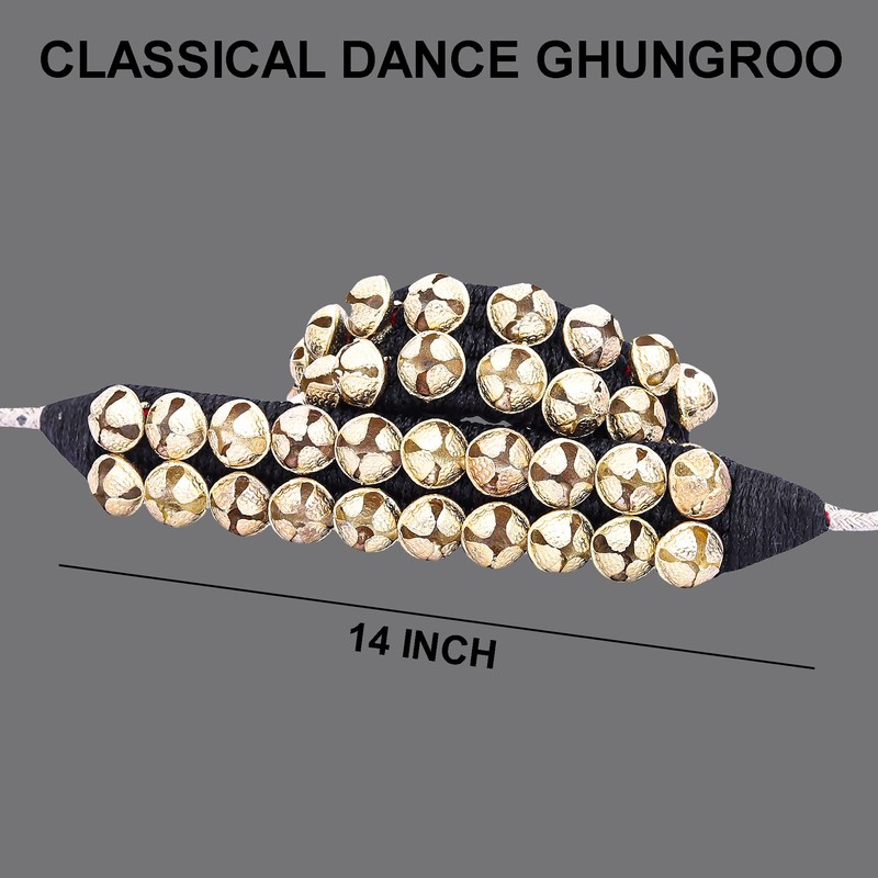 Dancing Bells Anklet Ghungroo with Colored Cushion Pad 2 Line