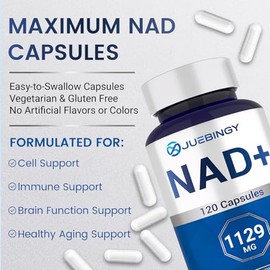 Suplemento NAD+ 120 cápsulas – NAD+ liposomal con resveratrol para energía celular, envejecimiento saludable y apoyo diario de vitalidad – vegano, sin
