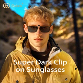 Goiteia Polarized Flip up Clip on Sunglasses for Men Women, over Prescription Sunglasses for Driving, Traveling-UV400 Protection