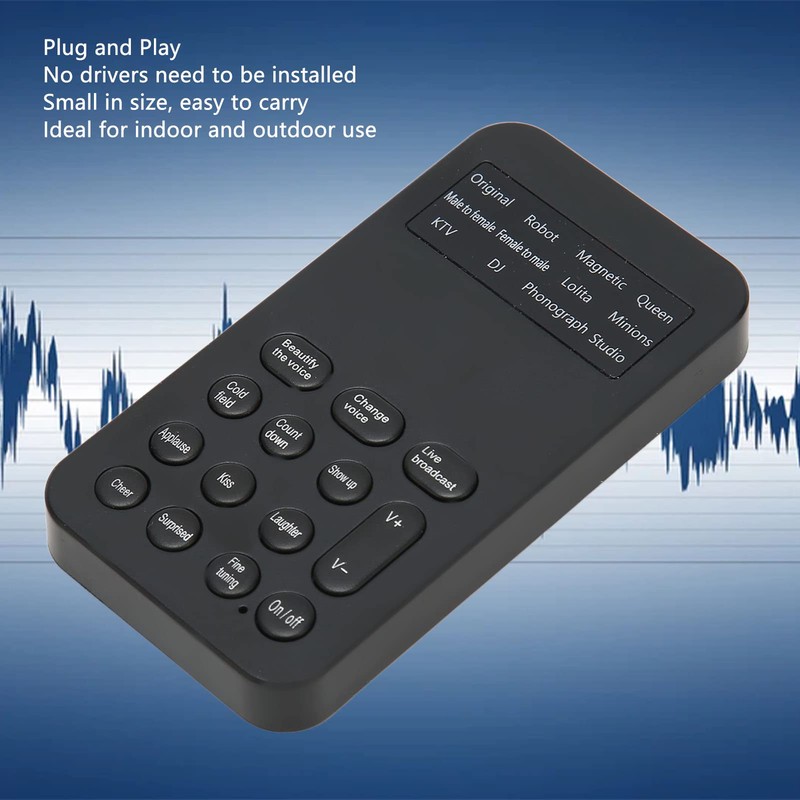 Handheld Voice Changer, Portable Voice Disguiser with 7 Voice Changes,