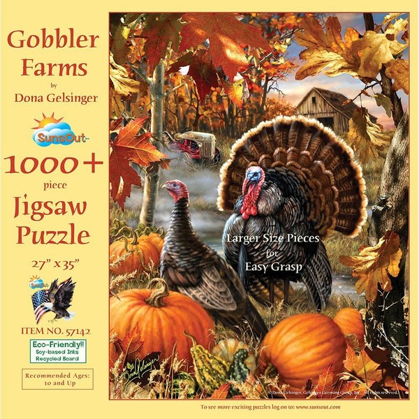 Gobbler Farms 1000 Piece Jigsaw Puzzle (Large Pieces)