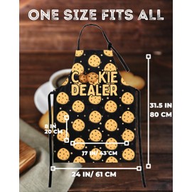 InnoBeta Cookie Themed Gifts for Women/Men, Cookie Apron with Pockets and Adjustable Neck Strap, Baker Gifts, Cookie Gifts