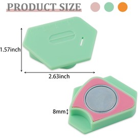 Magnetic Seam Guide for Sewing Machine, Multifunctional Hem Guide for Sewing Machine, Polygonal Multifucntional Seam Guide Hemmer with Scale, Sewing Supplies Accessories (Orange)