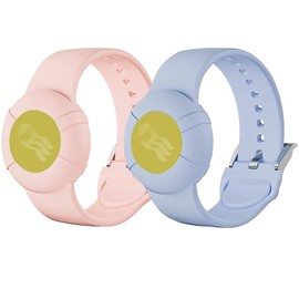 SMARTVIN Princess Medallion Sport Band Accessory,2 Packs Silicone Wristbands for Carnival Ocean Medallion, Ideal Fit Men Women,LightPink+LightBlue
