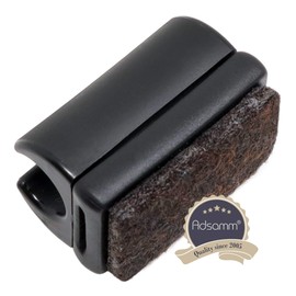 Adsamm® / 16 x saddle feet with felt pads / ø for round tubes 0.35 - 0.39 '' (9 - 10 mm) / black / round / quality furniture glides for tubular steel chairs