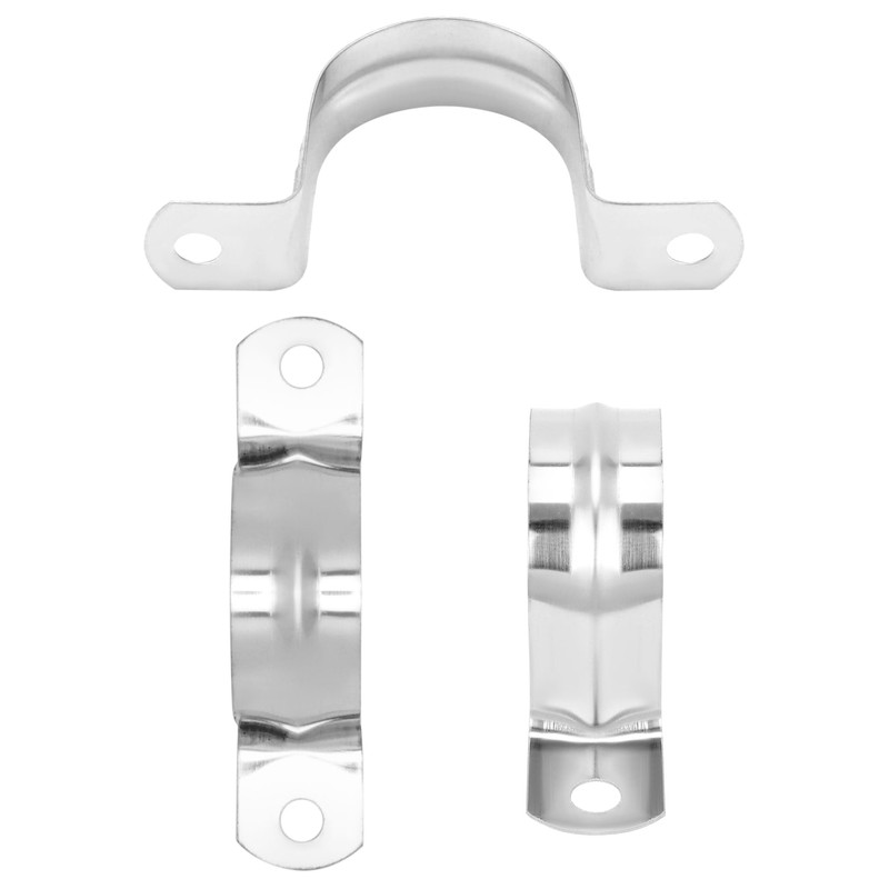 QWORK 1" Rigid Pipe Strap Clamp, 50 Pack Bracket Tube