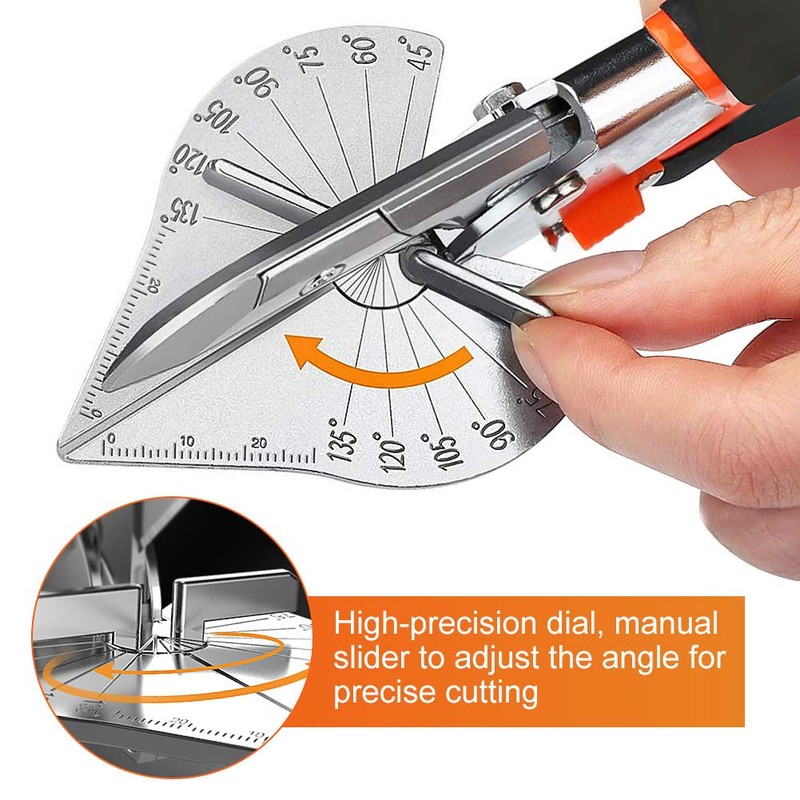 Multi Angle Miter Shear Cutter, Jhua 8'' Multifunctional Trunking Shears