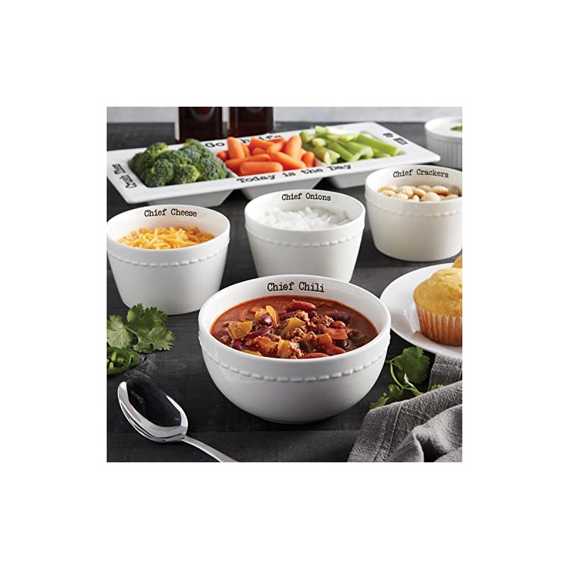 47th & Main Football Themed Ceramic Serveware, Chili Bowl, Chiefs