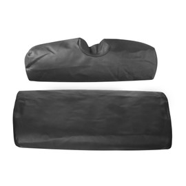 NLQR Golf Cart Seat Covers Front and Back Seat Cushion Fit for EZGO TXT Club Car, Black PVC Leather