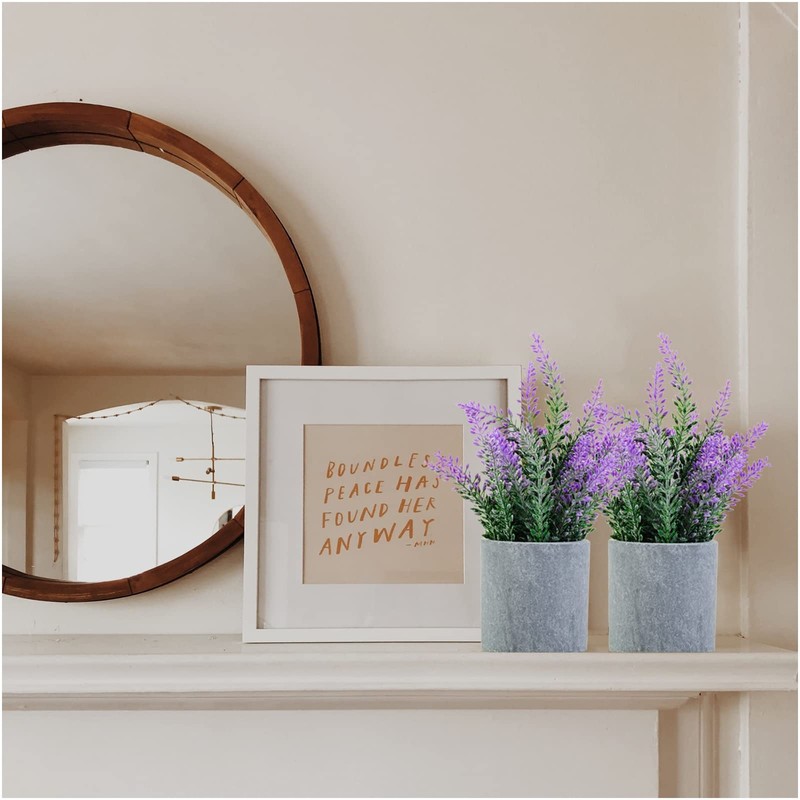 CADNLY Pianta di lavanda artificiale in vaso, fiori di lavanda
