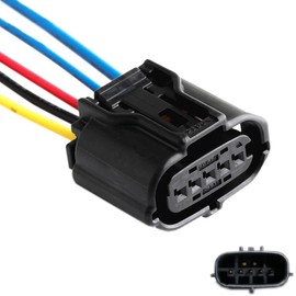 1PCS 5PIN Mass Air Flow Sensor Harness Connector Plug Replacement for Mazda CX-9 CX-5 CX-3 3 6 MX-5 M6 Miata 1525A031 PE01-13-215 E5T62271 22204-WB001 22204WB001