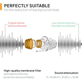 Senner WorkPro Reusable Hearing Protection Earplugs with Aluminium Container. Ideal Ear Plugs for Work, Light to Wear and Quiet, Noise Reduction at the Workplace, for Work Safety.