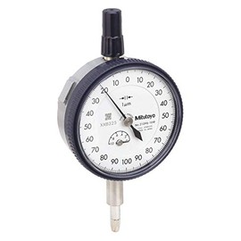 Mitutoyo 3109S-10 Dial Indicator, M2.5X0.45 Thread, 8mm Stem Dia., Lug Back, White Dial, 0-10-0 Reading, 78mm Dial Dia., 0-1mm Range, 0.001mm Graduation, +/-0.004mm Accuracy