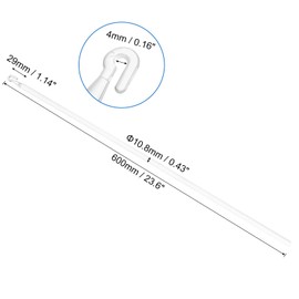 uxcell Blind Wand Replacement with Hook, 1Pcs 24" Long Plastic Blind Tilt Wand with Hook, Vertical Blind Rod Stick for Window Blind Stick Wand Opener (White)